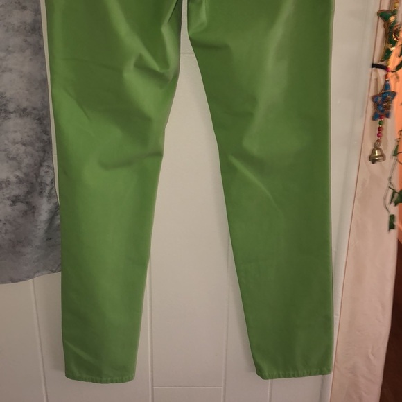 FABRIZIO GIANNI JEANS Vintage Size 6 Stretch High Comfort Lime Green Pants - Picture 9 of 10